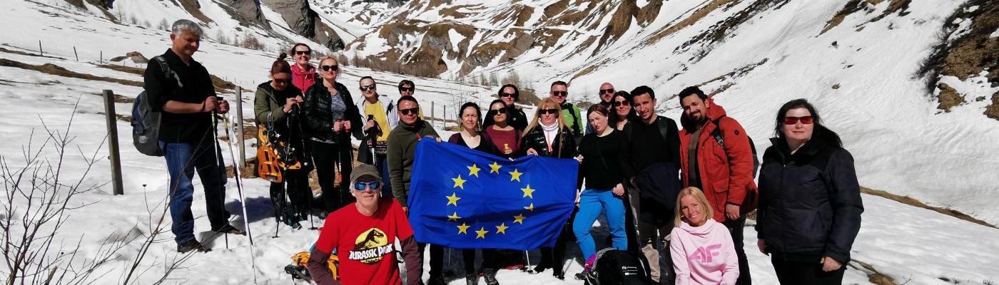 Gruppe im Schnee