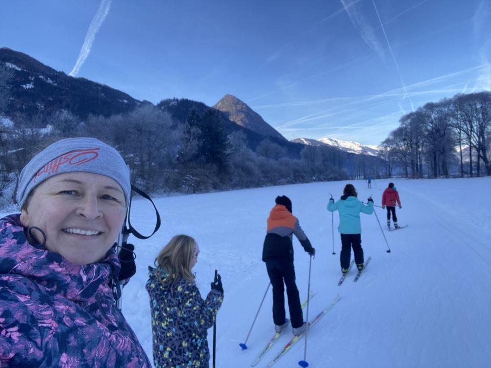 Schüler im Schnee