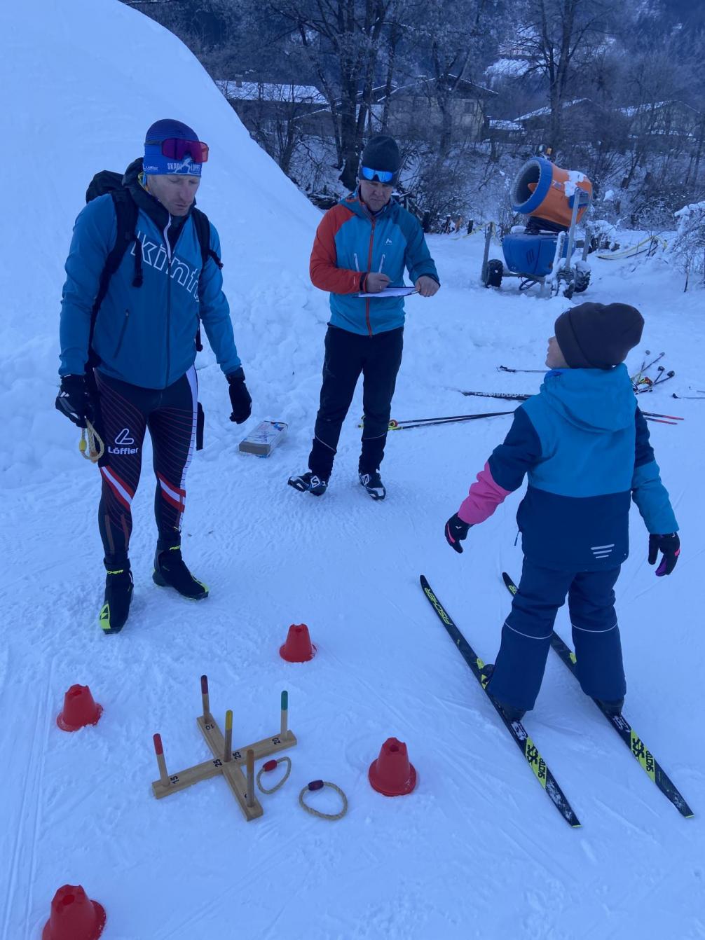Schüler im Schnee